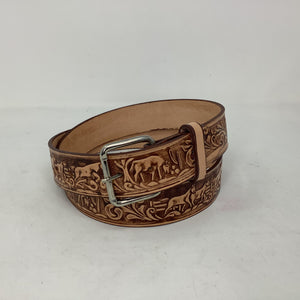 “Jeanni” Stamped Leather Belt