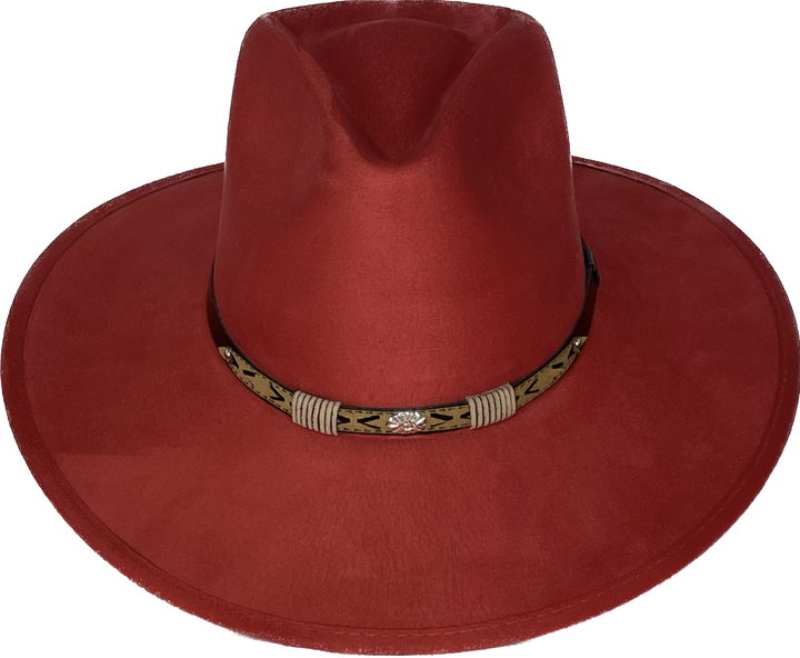 Deception Pinched Flat Brim Western Hat