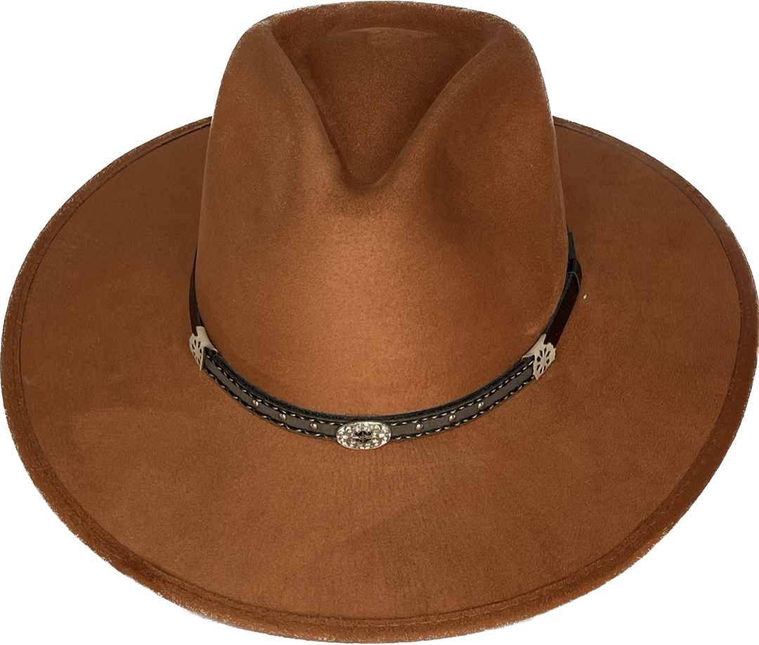 Deception Pinched Flat Brim Western Hat
