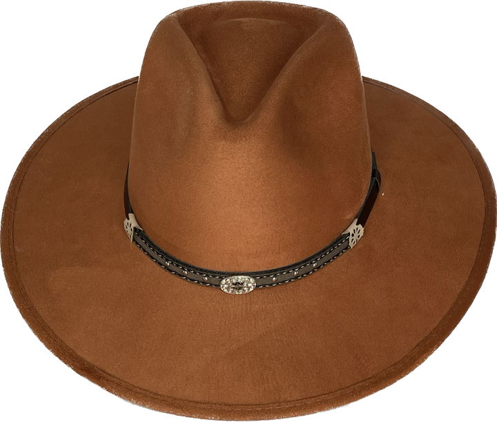 Deception Pinched Flat Brim Western Hat