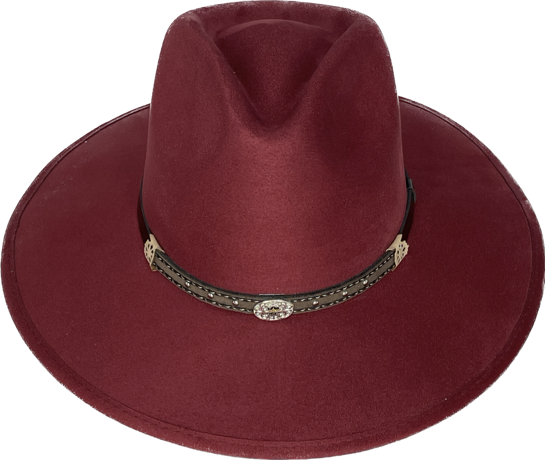 Deception Pinched Flat Brim Western Hat