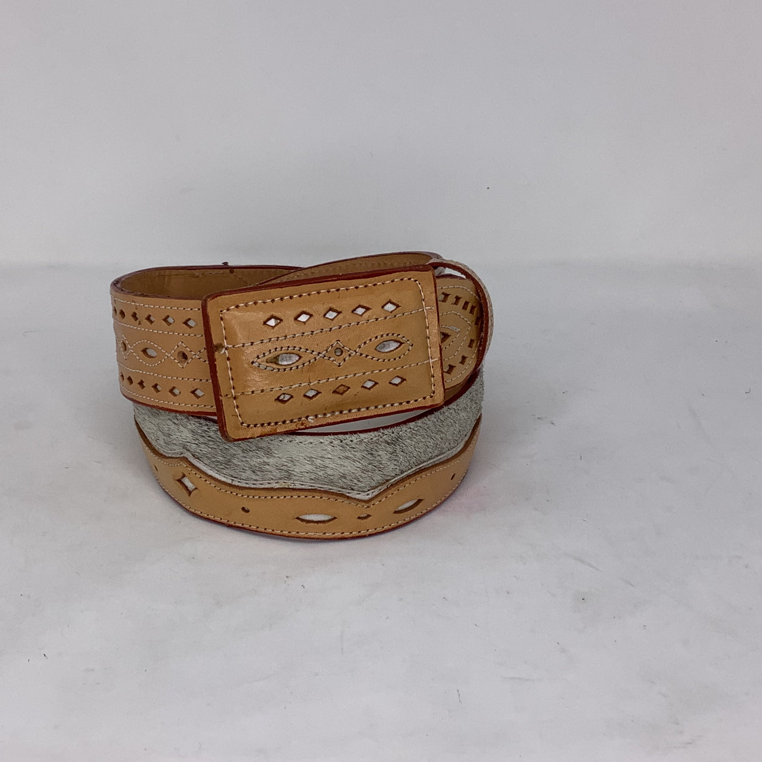 "Brenda" Leather Cowhide Belt