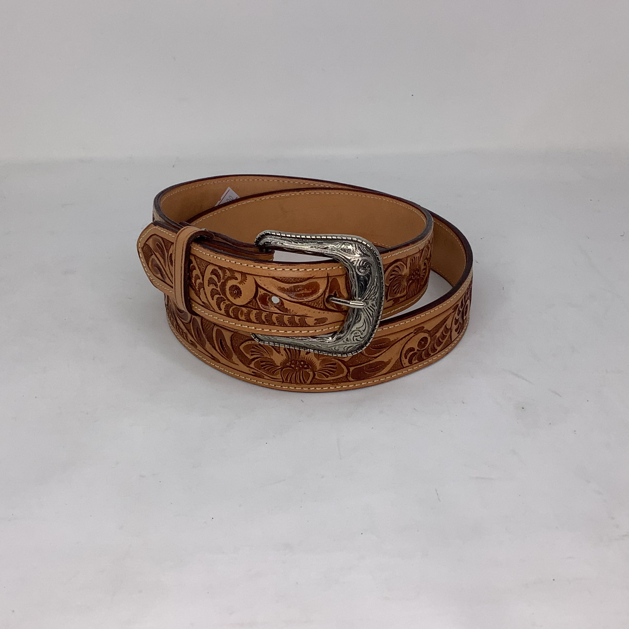 “James” Stamped Leather Belt