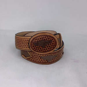 Quinn Longhorn Leather Belt