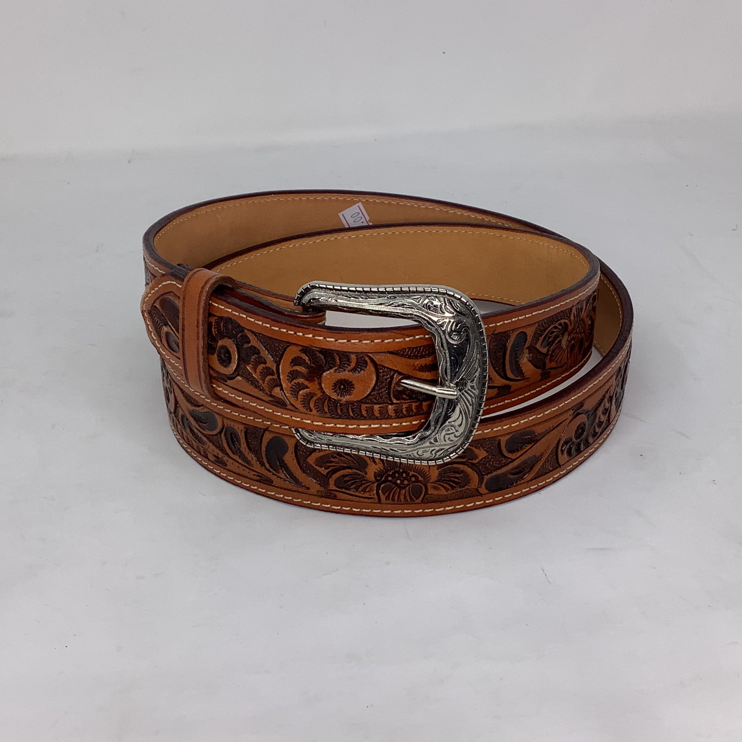 “James” Stamped Leather Belt