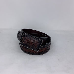 "Jazzy" Floral Leather Belt