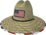 Load image into Gallery viewer, Lifeguard Patriotic Palm Sombrero Hat
