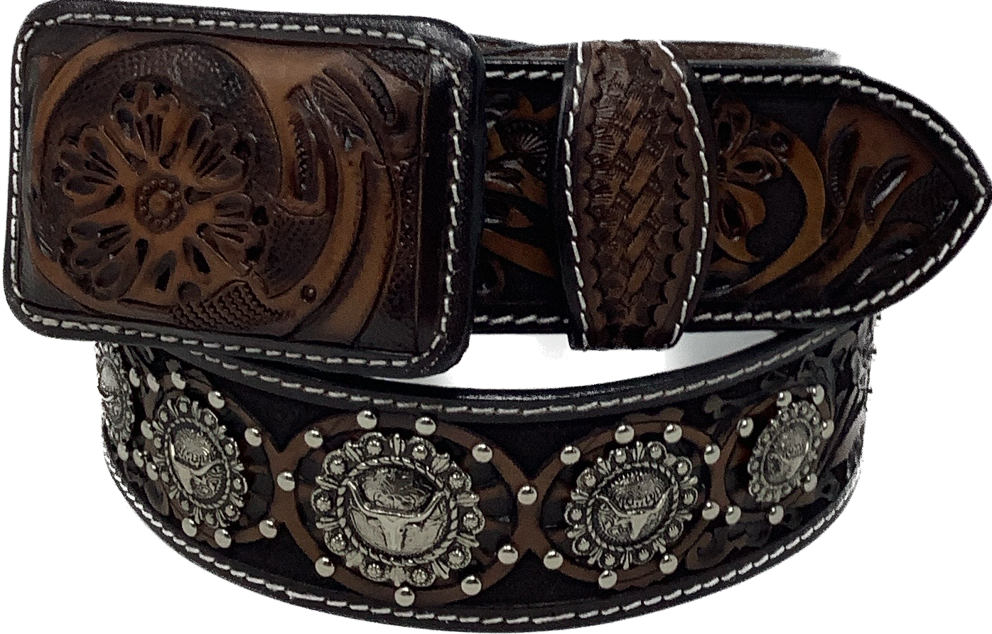 Averie Longhorn Concho Leather Belt