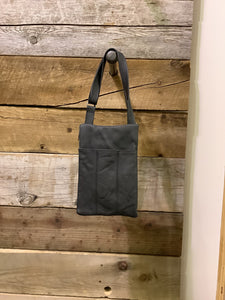 "Diamond" patterned black purse