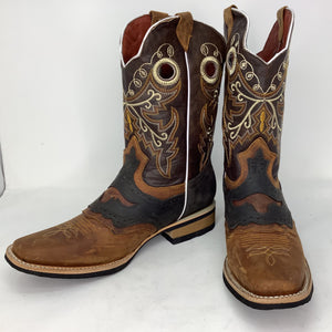 “Maverick” Leather Cowboy Boots