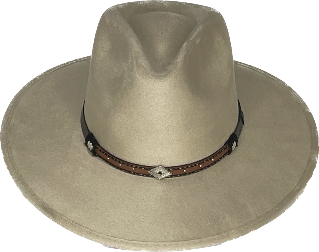 Deception Pinched Flat Brim Western Hat