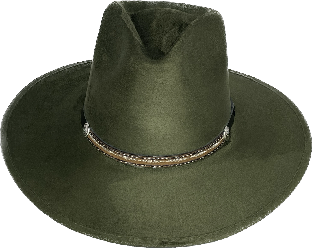 Deception Pinched Flat Brim Western Hat