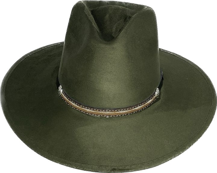 Deception Pinched Flat Brim Western Hat