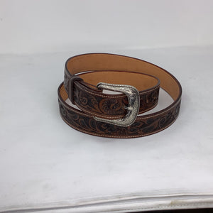 “James” Stamped Leather Belt