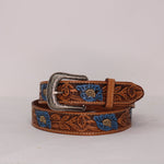 Load image into Gallery viewer, &quot;Julie&quot; Detailed Floral Leather Belt
