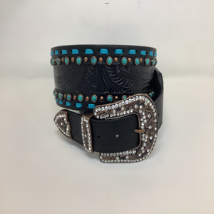 “Nala” Turquoise Leather Belt
