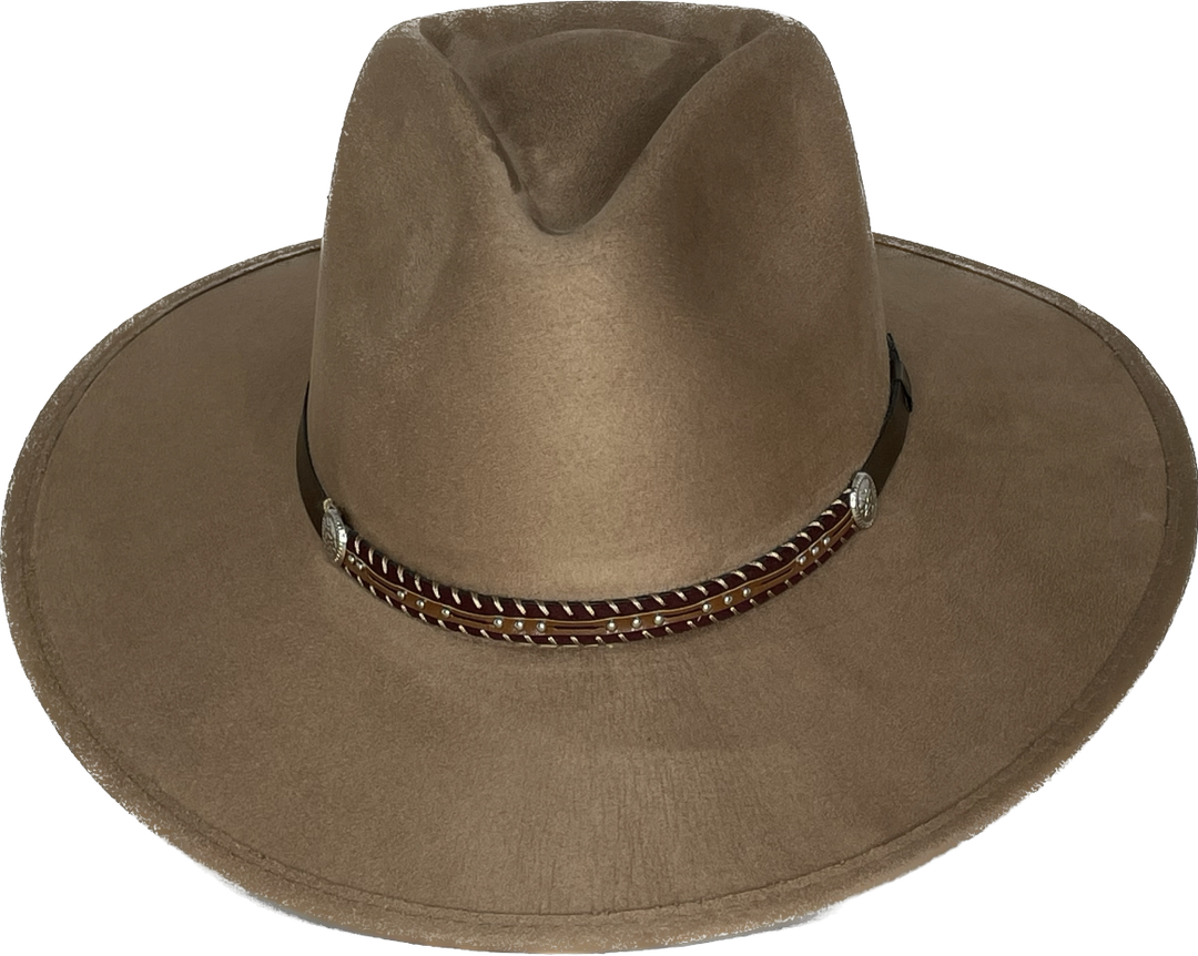 Deception Pinched Flat Brim Western Hat