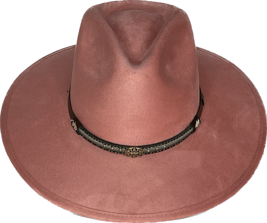 Deception Pinched Flat Brim Western Hat