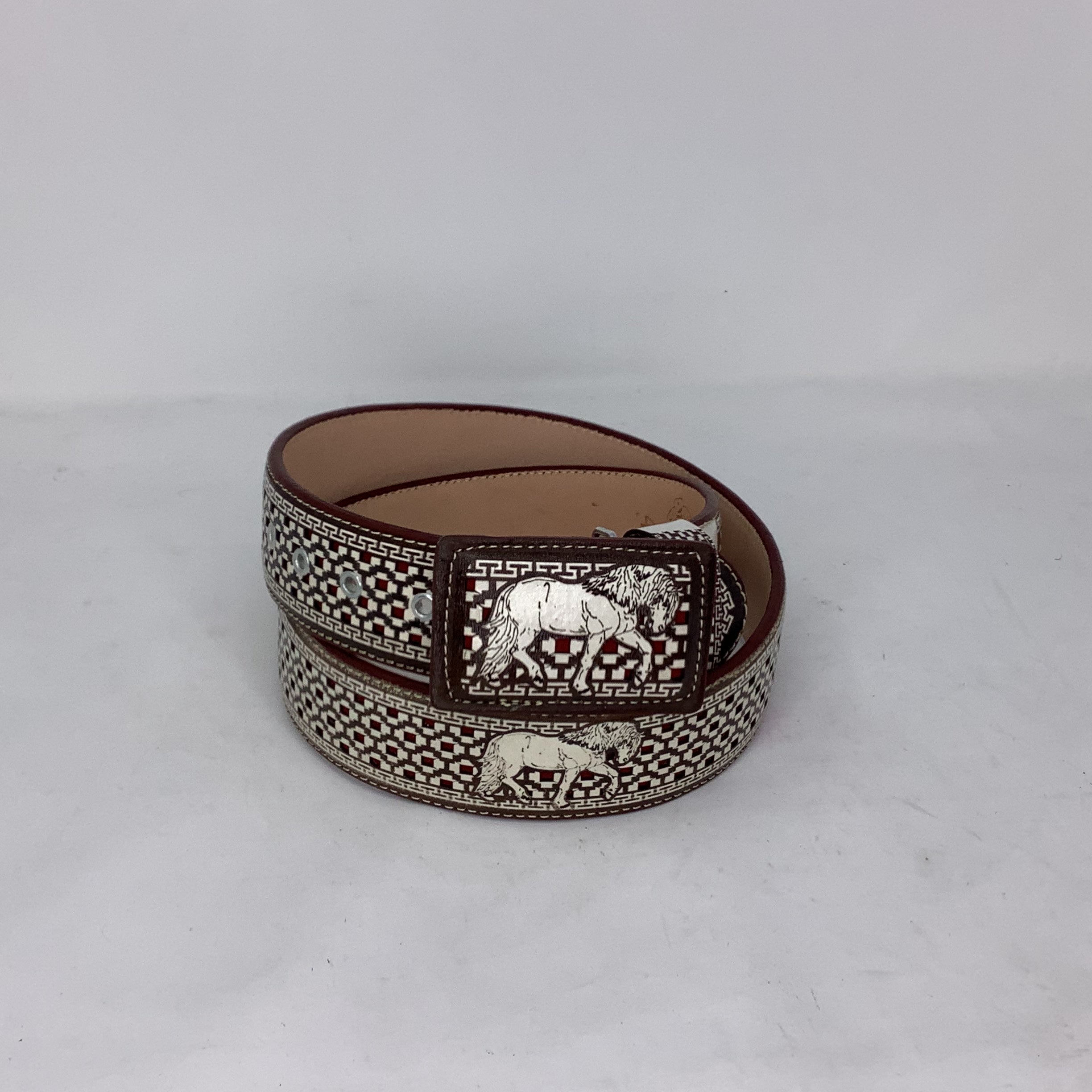 "Koda" Leather Pattern Belt