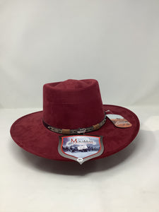 "Fran" Round Crown Suede Hat
