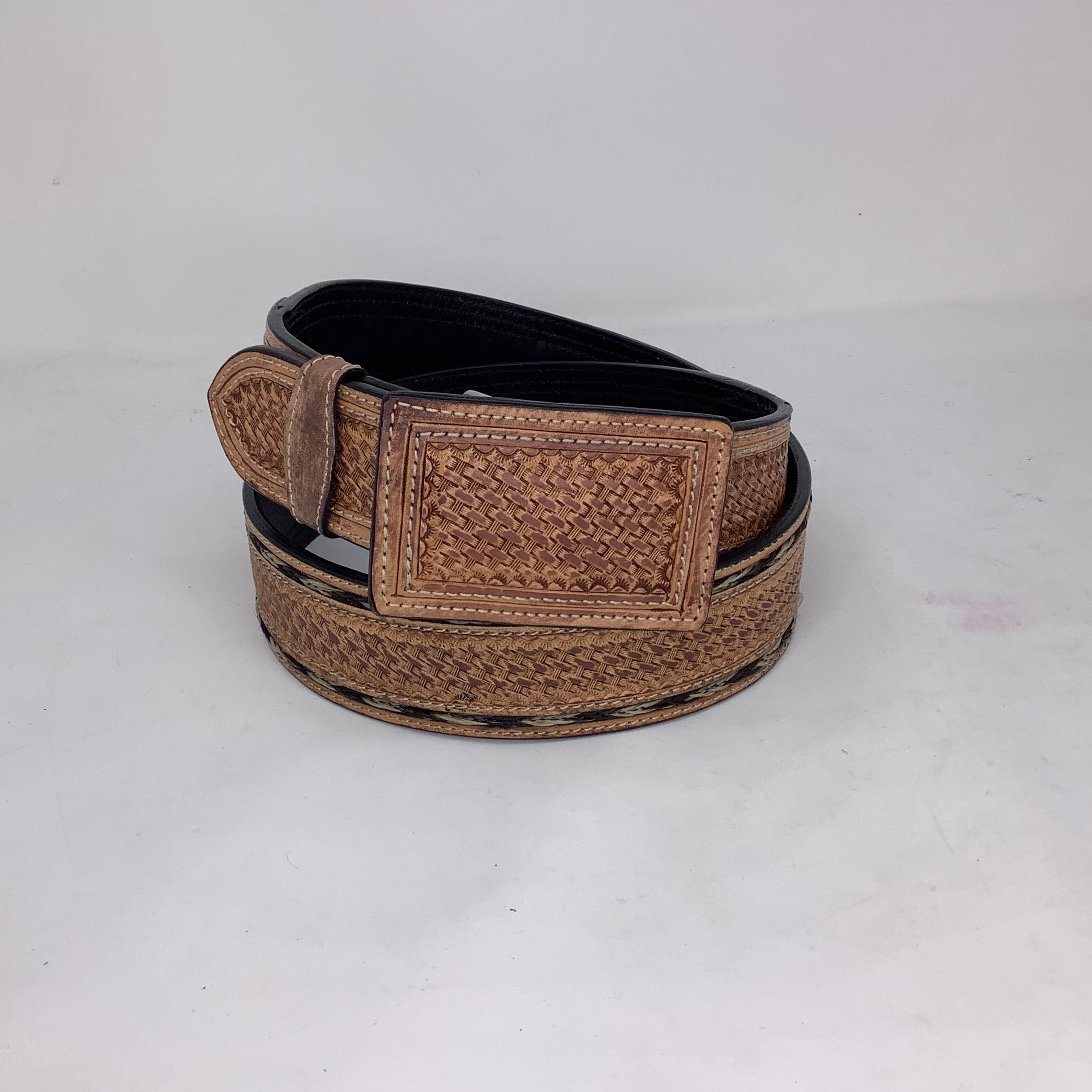 "Pablo" Leather Horsehair Braided Belt