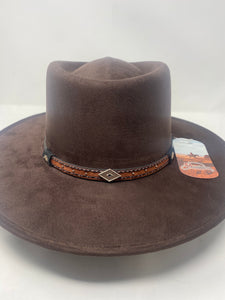 "Fran" Round Crown Suede Hat