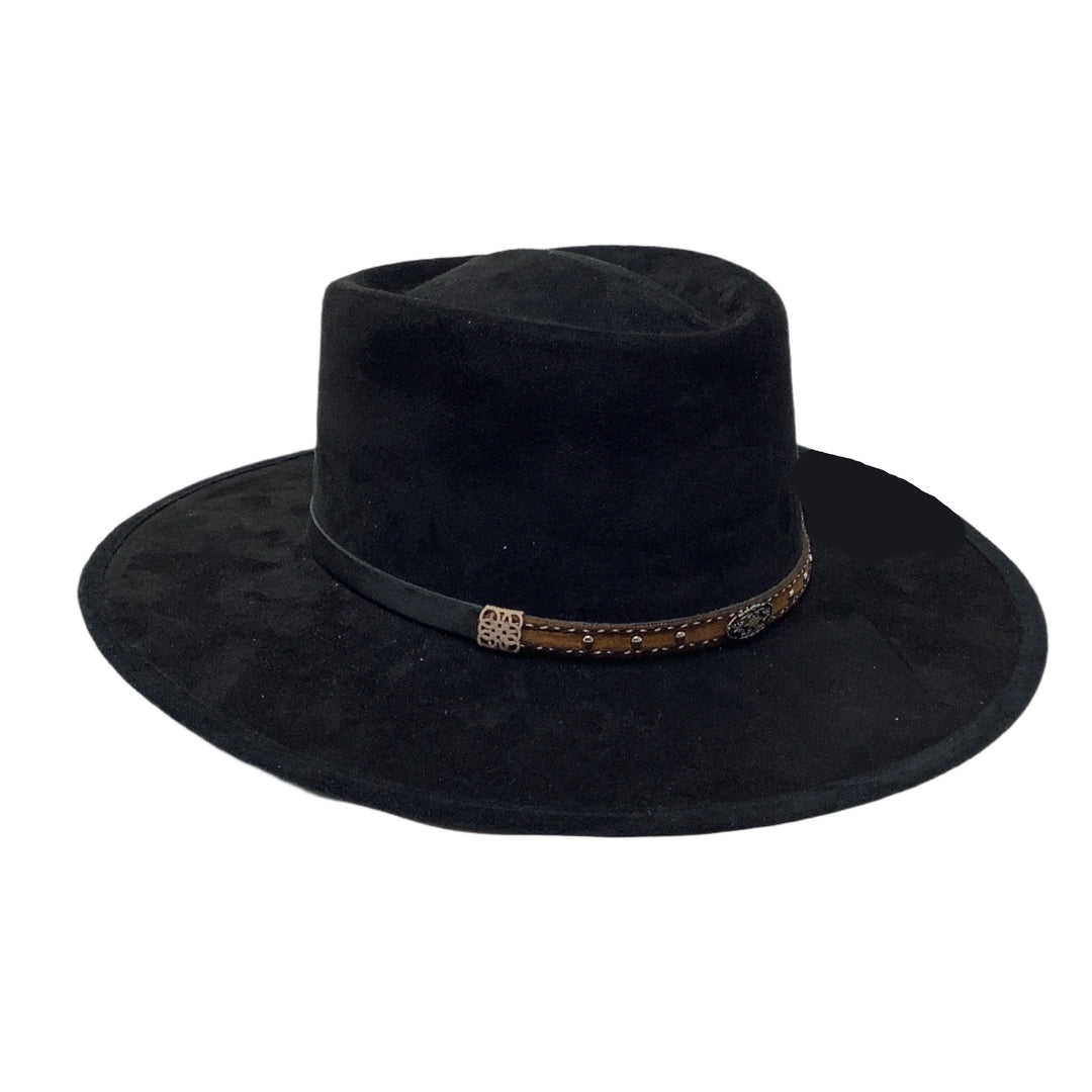 Fran Round Crown Suede Hat