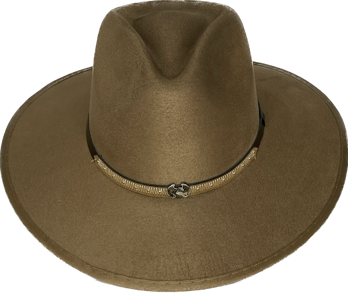 Deception Pinched Flat Brim Western Hat