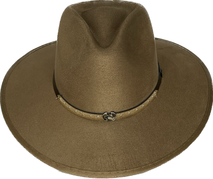 Deception Pinched Flat Brim Western Hat