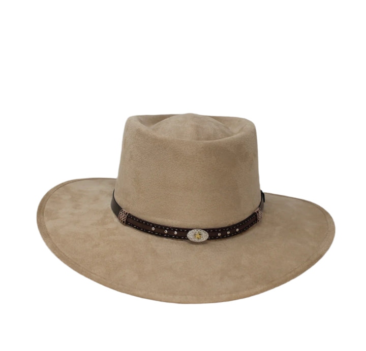 Fran Round Crown Suede Hat