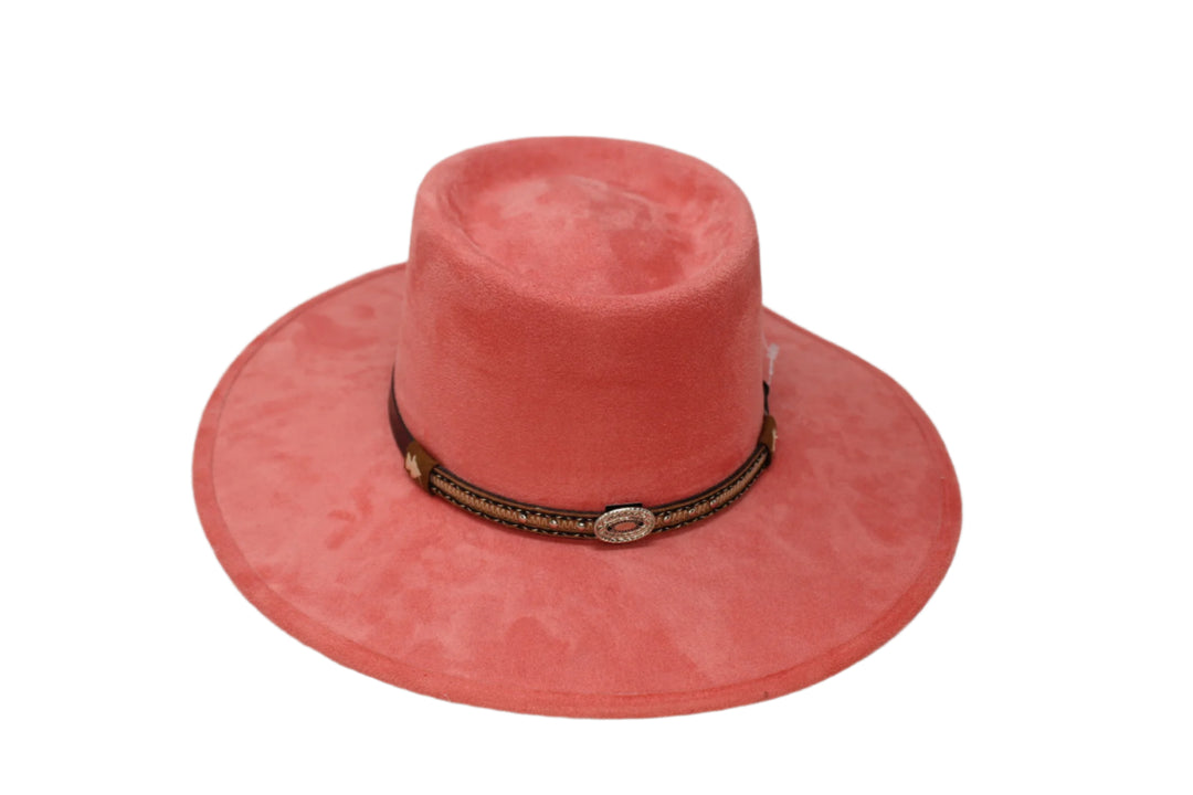 Fran Round Crown Suede Hat