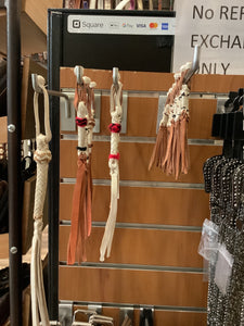 Leather Tassel Keychain